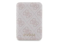 Bater�a externa Guess Powerbank inductiva de 15 W GUPB5FP4EMGP de 5000 mAh, rosa/rosa, 4G, cuero, lo
