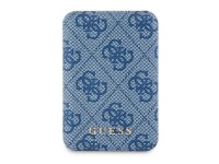 Powerbank Guess inductivo 15W GUPB5FP4EMGB 5000mAh azul/azul 4G Cuero Logotipo met�lico MagSafe