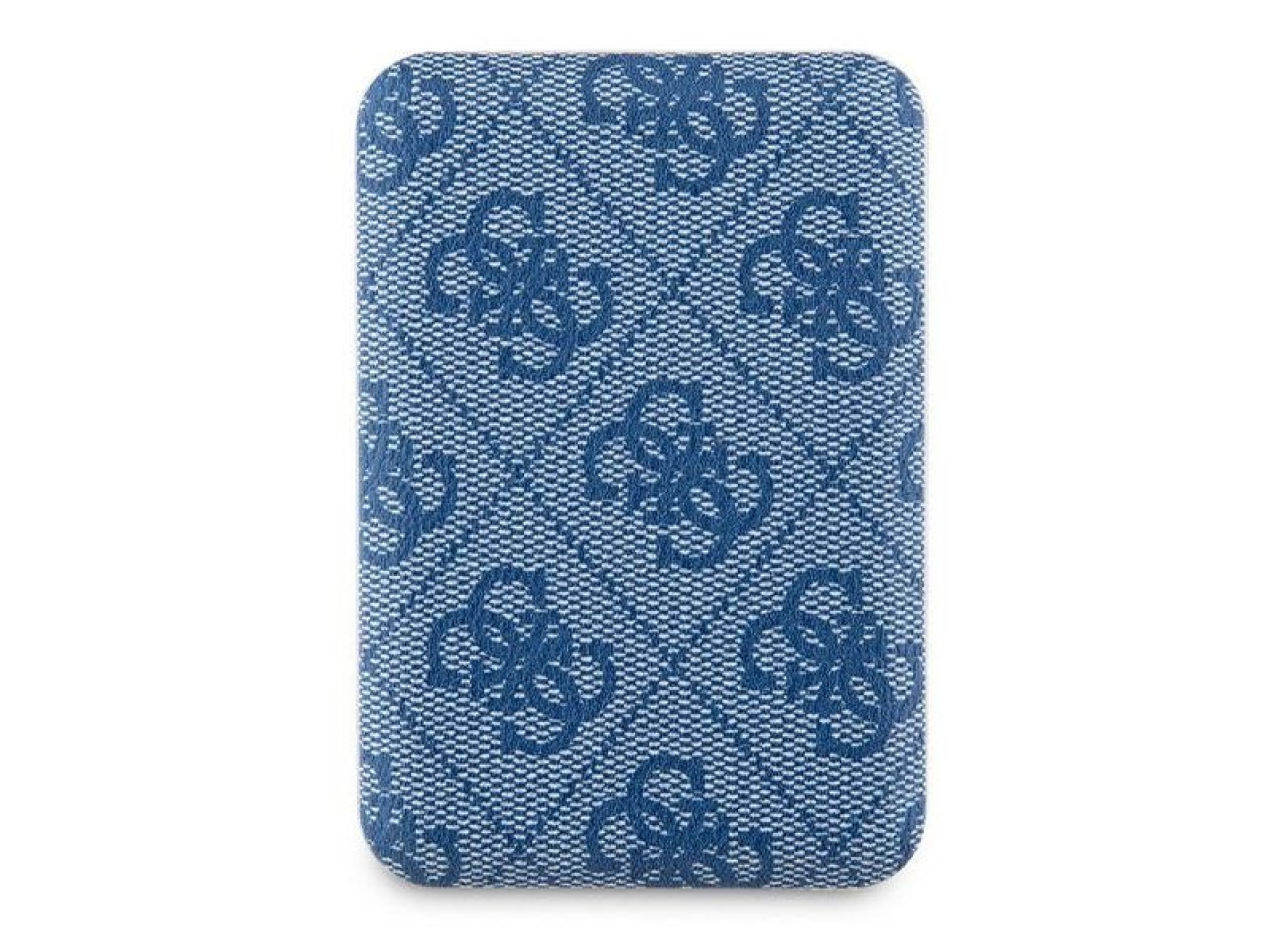 Guess Powerbank inductive 15W GUPB5FP4EMGB 5000mAh blue/blue 4G Leather Metal Logo MagSafe