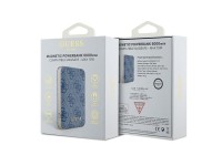 Guess Powerbank inductive 15W GUPB5FP4EMGB 5000mAh blue/blue 4G Leather Metal Logo MagSafe Guess Powerbank inductive 15W GUPB5FP4EMGB 5000mAh blue/blue 4G Leather Metal Logo MagSafe