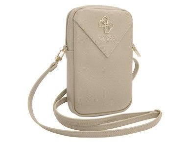 Guess Zip Triangle 4G phone bag - gold Guess Zip Triangle 4G phone bag - gold