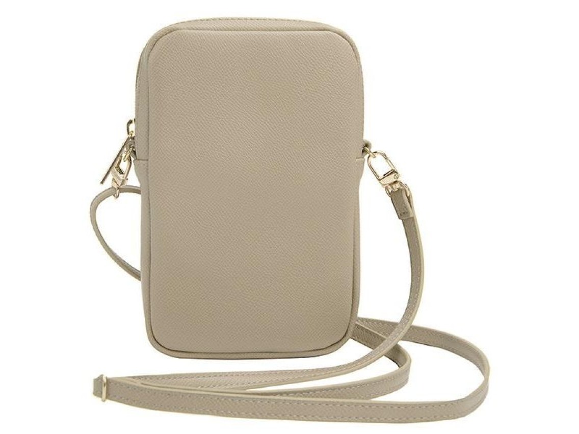 Bolsa para celular Guess Zip Triangle 4G - dourada
