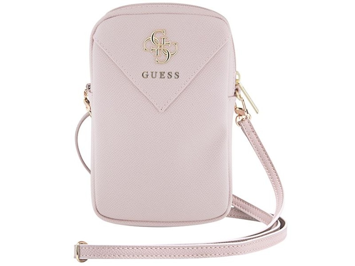 Bolsa Guess Zip Triangle 4G - rosa