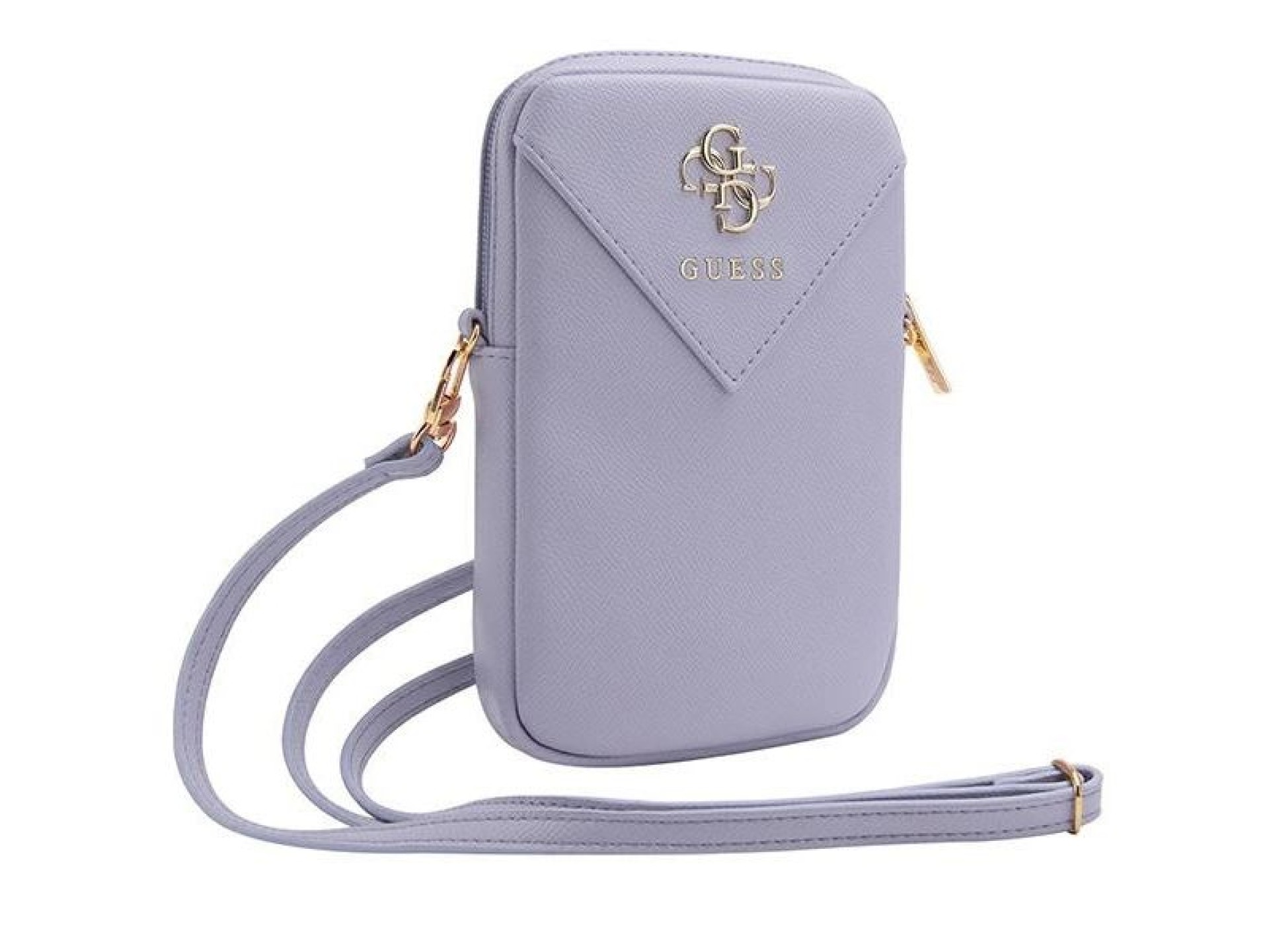 Bolsa Guess Zip Triangle 4G - roxa