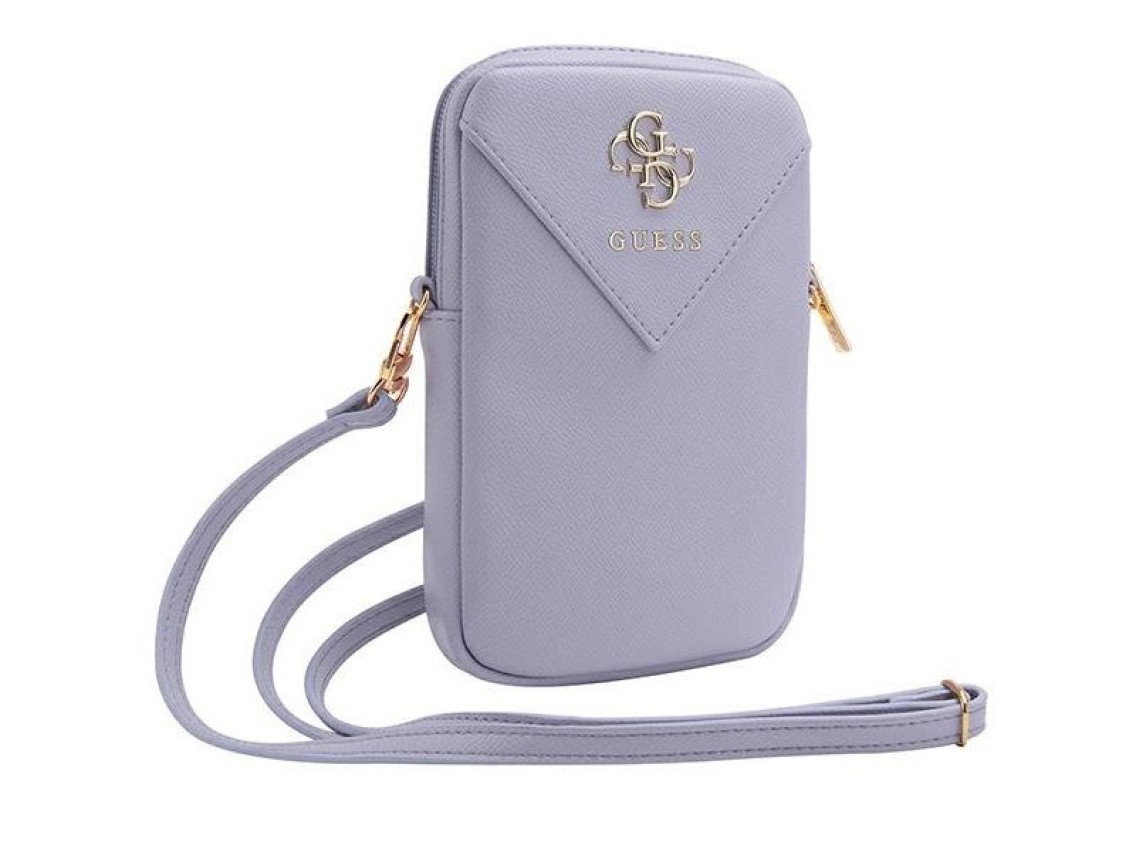 Bolsa Guess Zip Triangle 4G - roxa
