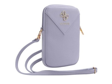 Bolsa Guess Zip Triangle 4G - roxa