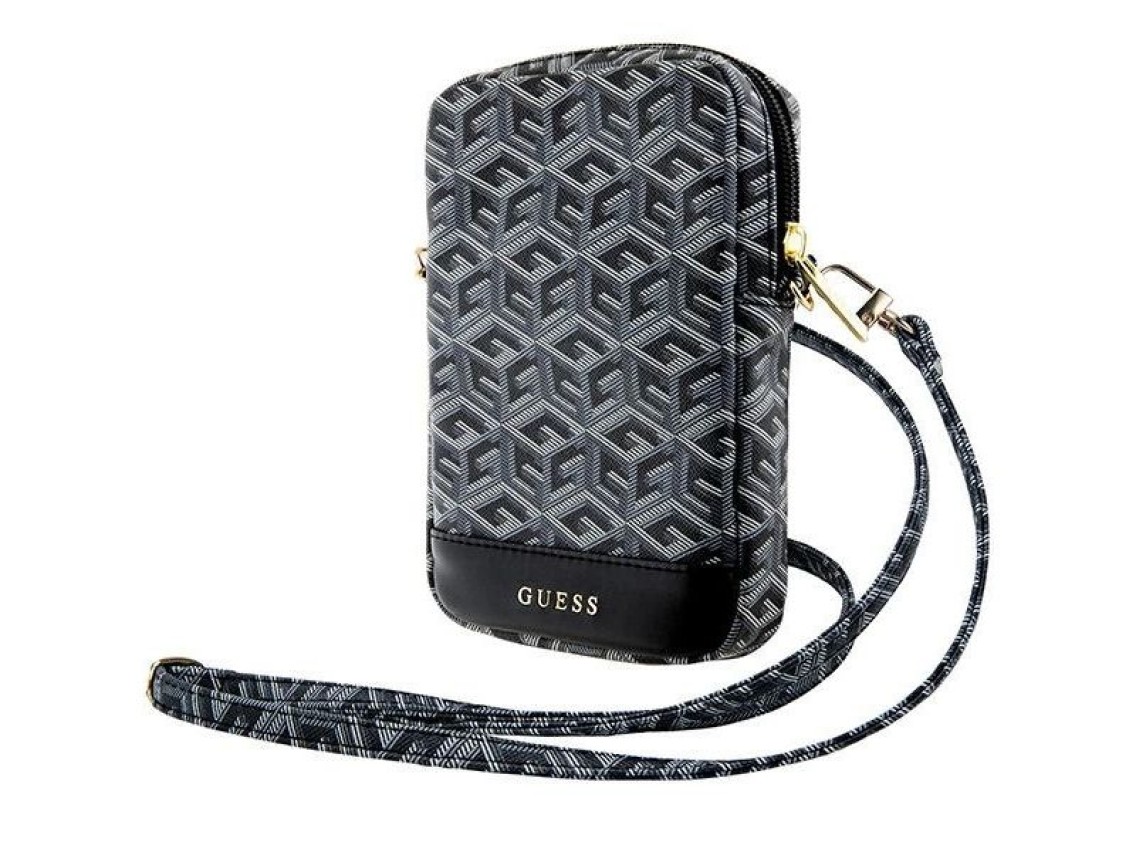 Guess Zip GCube Bottom Stripe phone bag - black