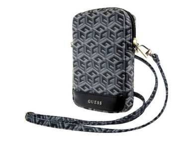 Guess Zip GCube Bottom Stripe phone bag - black Guess Zip GCube Bottom Stripe phone bag - black