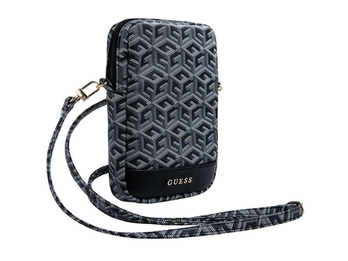 Guess Zip GCube Bottom Stripe phone bag - black