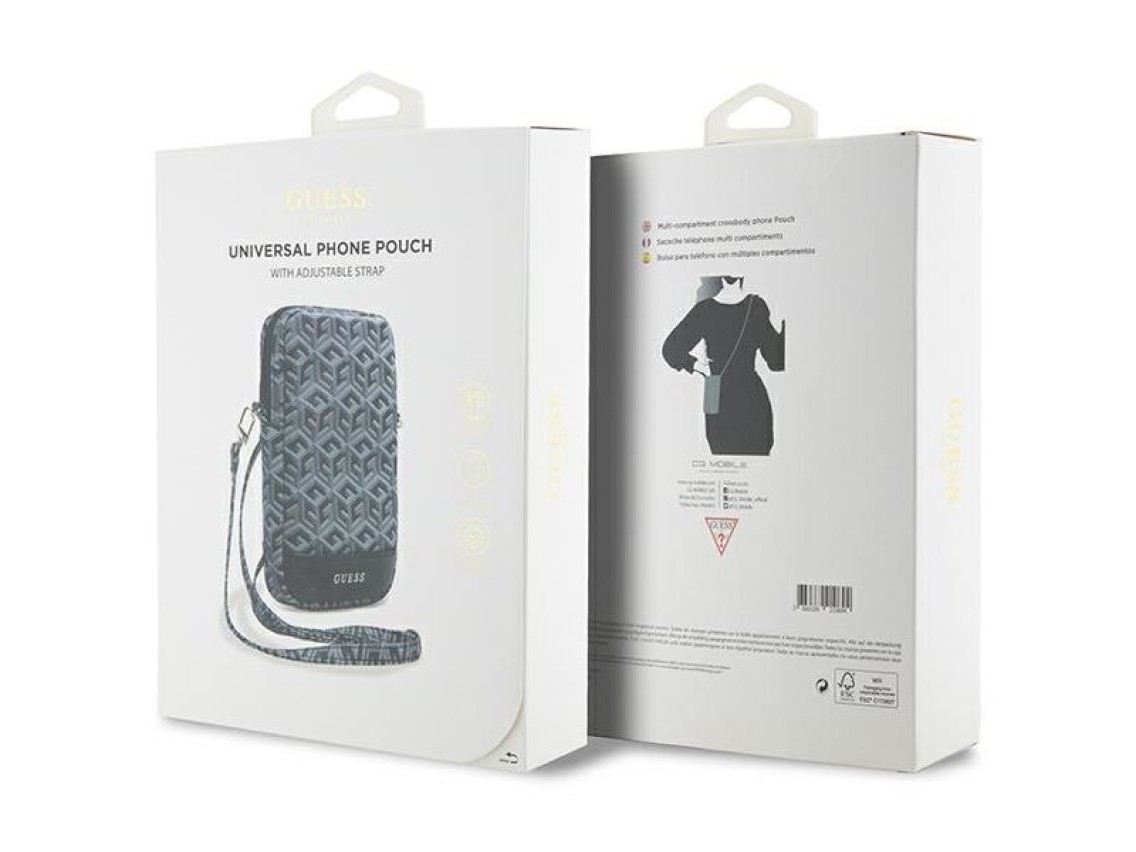 Guess Zip GCube Bottom Stripe phone bag - black