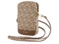 Guess Zip GCube Bottom Stripe phone bag - brown