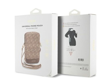Guess Zip GCube Bottom Stripe phone bag - brown