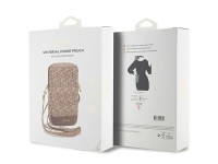 Bolsa para celular Guess Zip GCube Bottom Stripe - marrom
