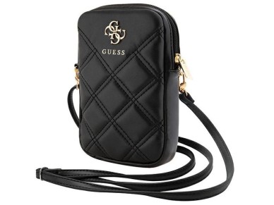 Bolsa Guess Zip Quilted 4G - preta
