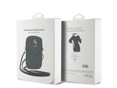 Bolsa Guess Zip Quilted 4G - preta
