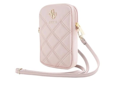 Bolsa Guess Zip Quilted 4G - rosa