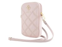 Bolsa Guess Zip Quilted 4G - rosa