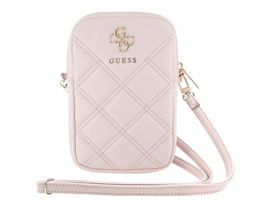 Bolsa Guess Zip Quilted 4G - rosa