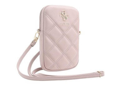 Bolsa Guess Zip Quilted 4G - rosa