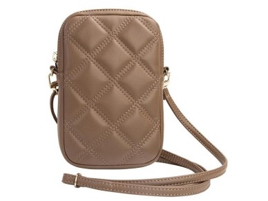 Bolsa Guess Zip Quilted 4G - marrom