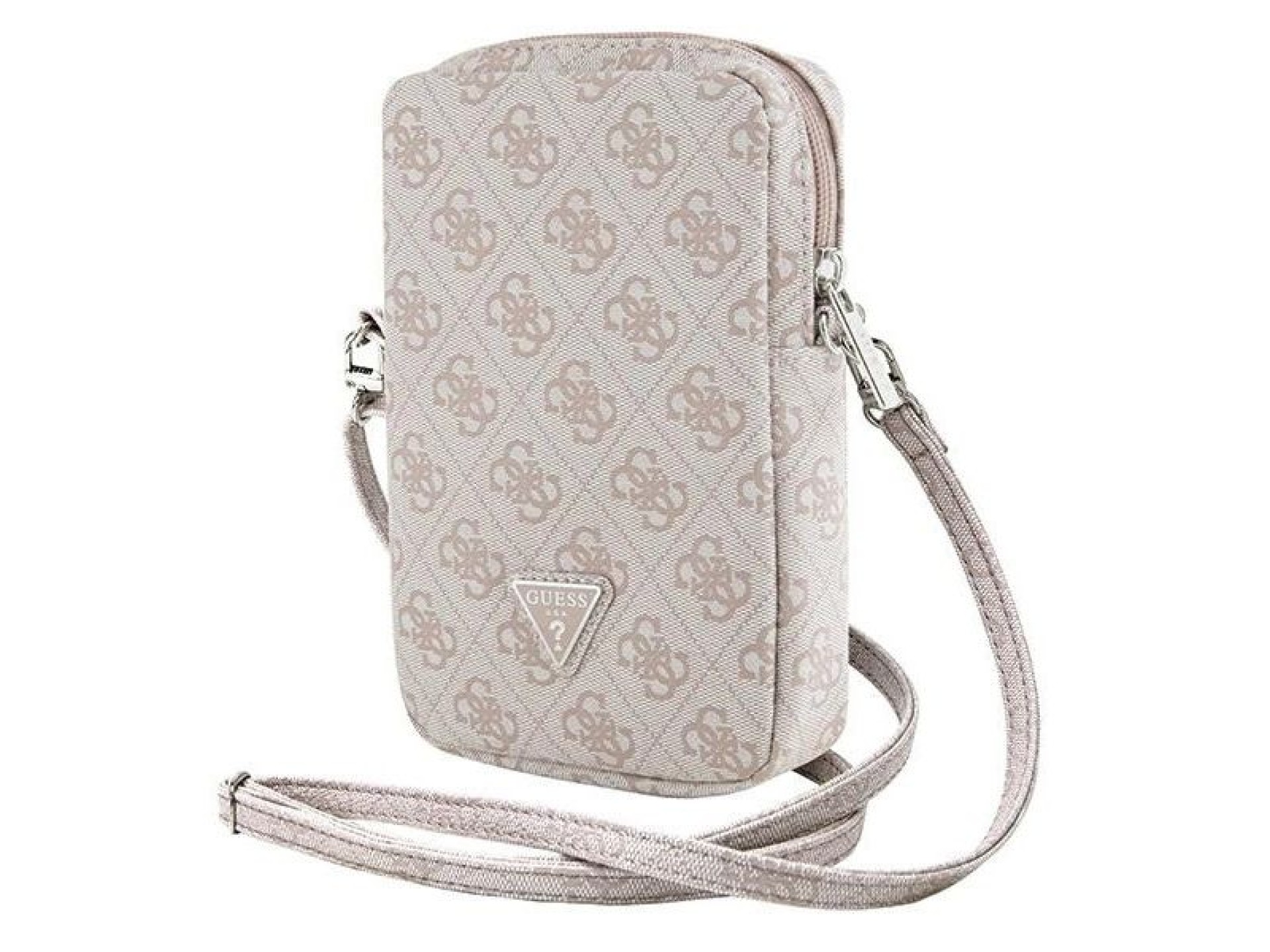 Bolso triangular Guess Zip 4G - rosa