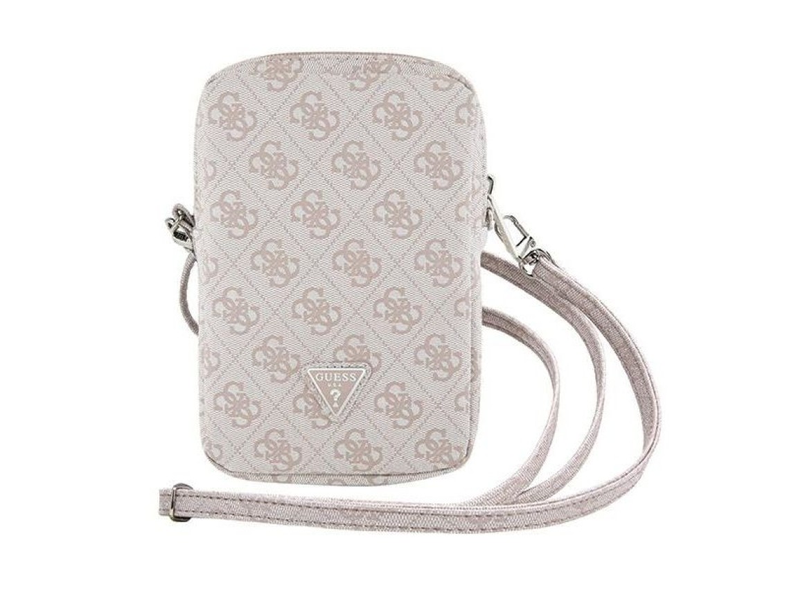Bolsa triangular Guess Zip 4G - rosa