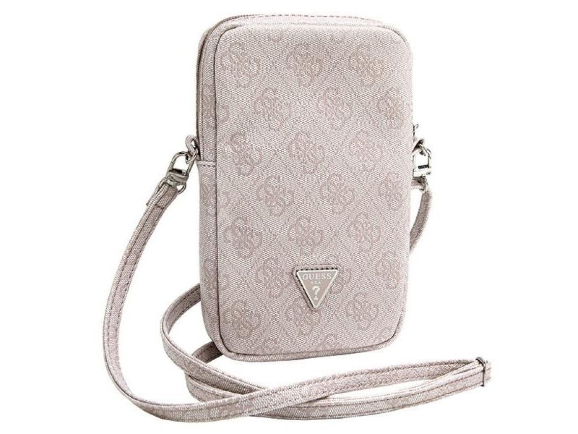 Bolsa triangular Guess Zip 4G - rosa