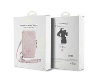 Bolsa triangular Guess Zip 4G - rosa