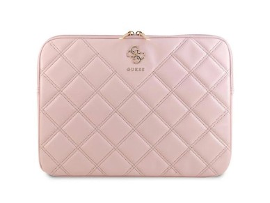 Capa acolchoada Guess 4G para laptop de 14" - rosa Capa acolchoada Guess 4G para laptop de 14" - rosa