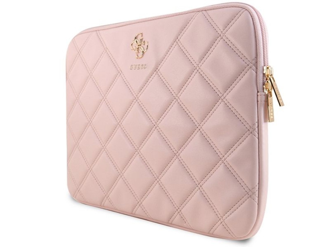 Funda Guess Quilted 4G para portátil de 14" - rosa