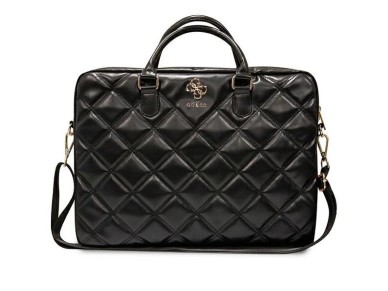 Guess 4G Quilted bag for a 16" laptop - black Guess 4G Quilted bag for a 16" laptop - black