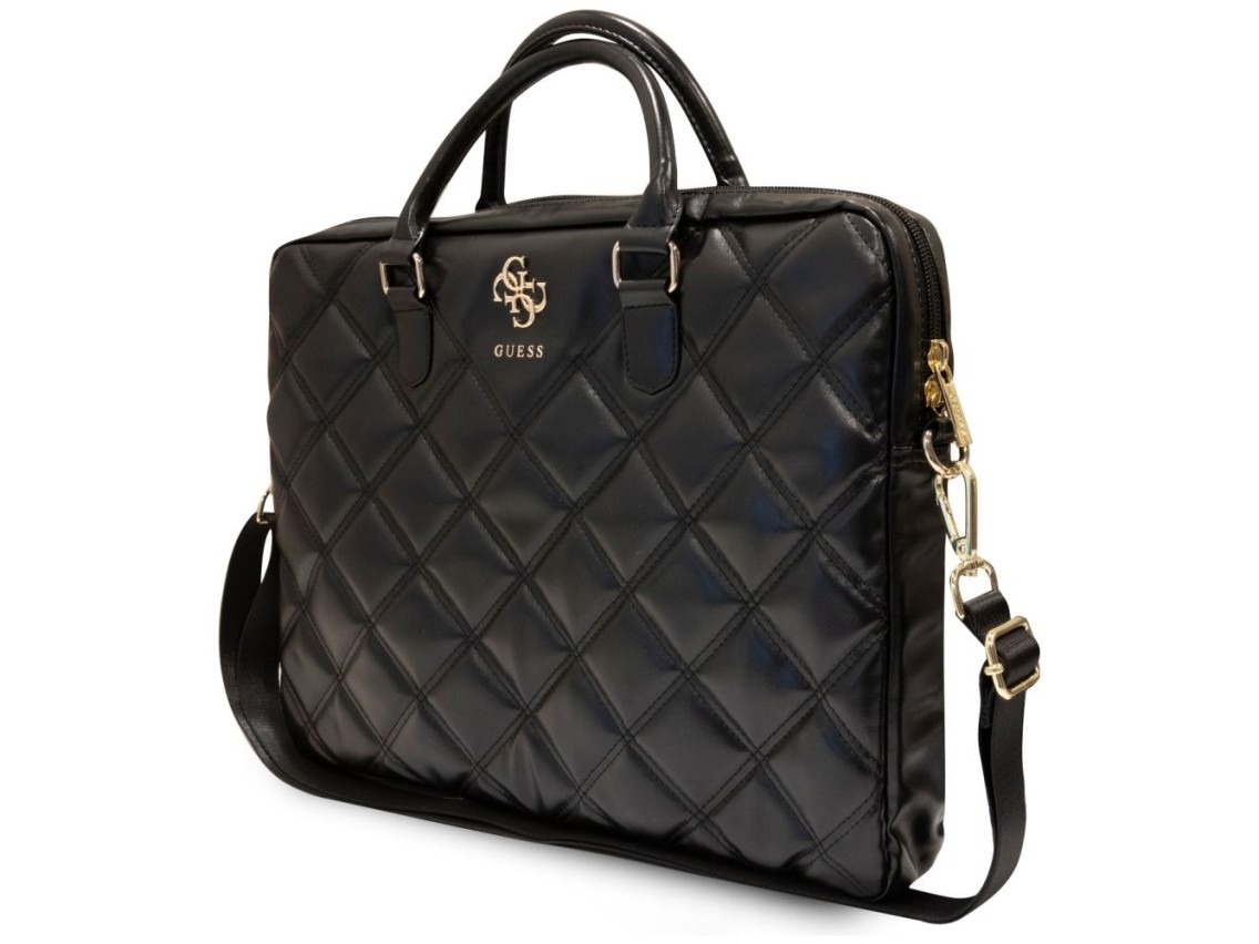 Guess 4G Quilted bag for a 16" laptop - black