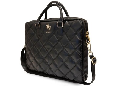Guess 4G Quilted bag for a 16" laptop - black Guess 4G Quilted bag for a 16" laptop - black