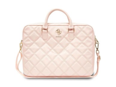 Bolso Guess acolchado 4G para port�til de 16" - rosa
