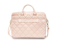 Guess Quilted 4G bag for a 16" laptop - pink Guess Quilted 4G bag for a 16" laptop - pink