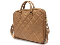 Guess Quilted 4G bag for a 16" laptop - brown Guess Quilted 4G bag for a 16" laptop - brown
