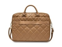 Guess Quilted 4G bag for a 16" laptop - brown Guess Quilted 4G bag for a 16" laptop - brown