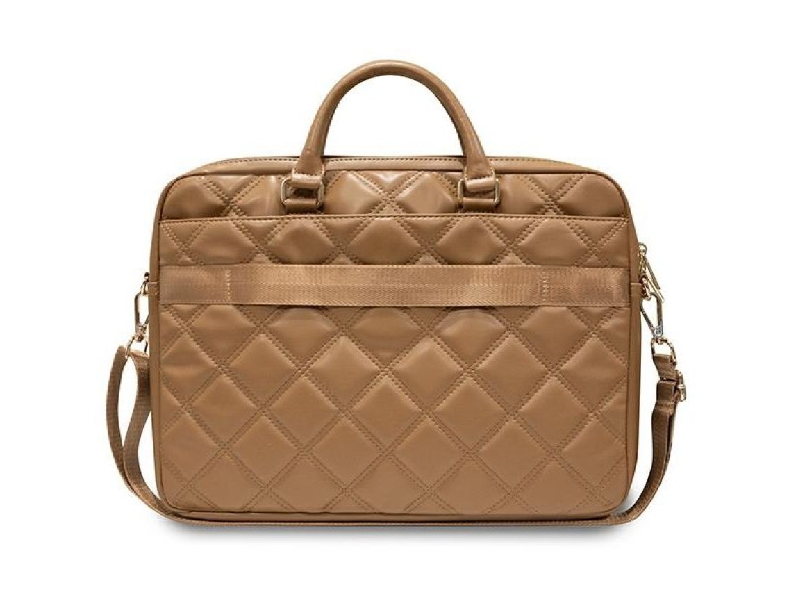 Guess Quilted 4G bag for a 16" laptop - brown