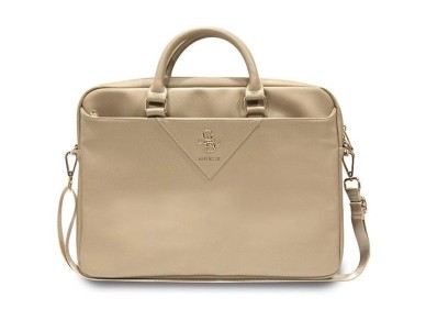 Guess Triangle 4G bag for a 16" laptop - gold Guess Triangle 4G bag for a 16" laptop - gold