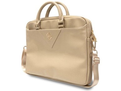 Guess Triangle 4G bag for a 16" laptop - gold Guess Triangle 4G bag for a 16" laptop - gold