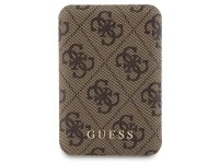 Conjunto Guess 4G com capa Metal Logo para iPhone 15 + carregador port�til MagSafe de 5000mAh - marr
