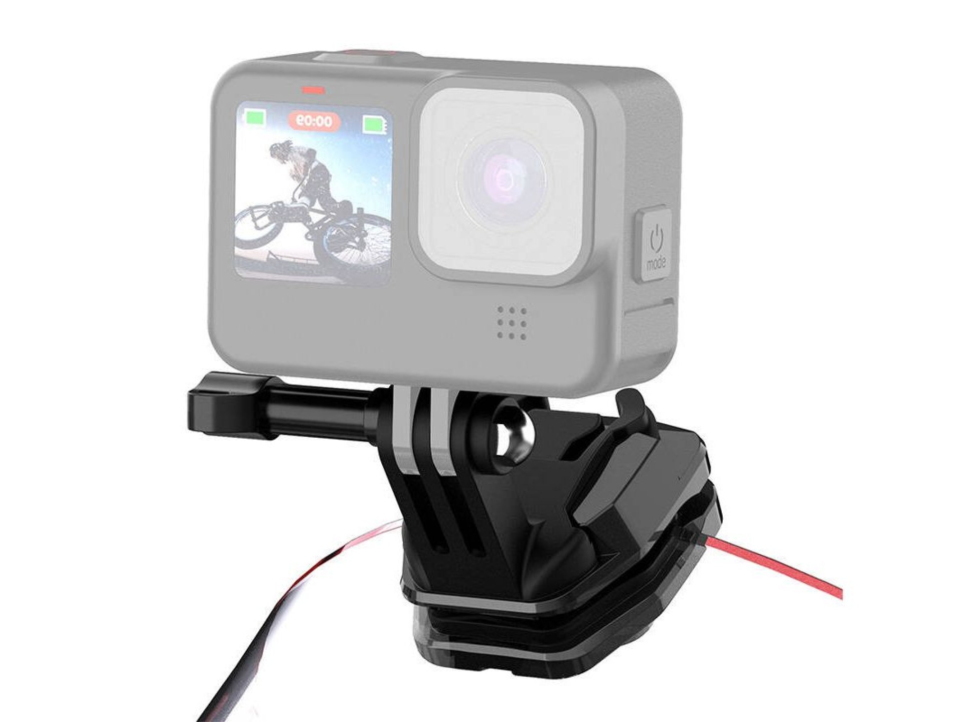 Clipe de para-brisa de motocicleta PULUZ para câmeras esportivas (DJI Osmo Action 4, GoPro Hero 12,