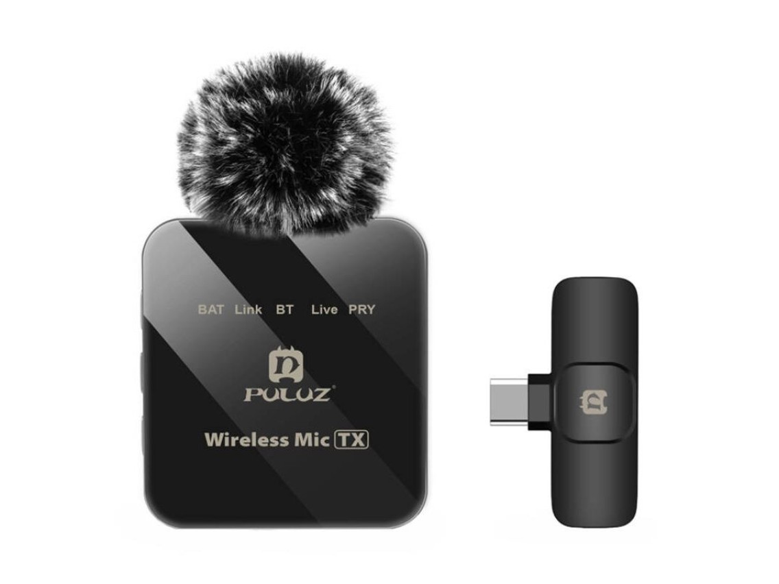 Micrófono de solapa inalámbrico PULUZ PU648B (USB-C)