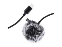 Microfone de lapela Jack Puluz com clipe PU425 1,5m USB-C Microfone de lapela Jack Puluz com clipe PU425 1,5m USB-C
