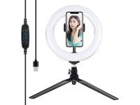 Soporte para trípode Puluz con anillo LED de 20 cm para vlogging PKT3073B Soporte para trípode Puluz con anillo LED de 20 cm para vlogging PKT3073B