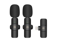 Microfone de lapela sem fio Puluz PU3150B com conector Lightning.