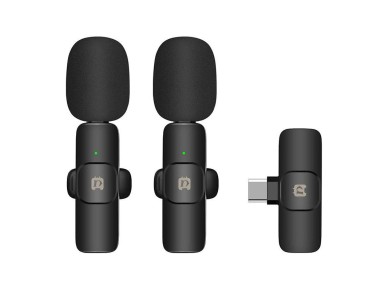Microfone sem fio Puluz PU3151B Lapela Tipo C