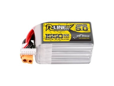 Lipo Tattu R-Line Version 5.0 1550mAh 22.2V 150C 6S battery with XT60 connector