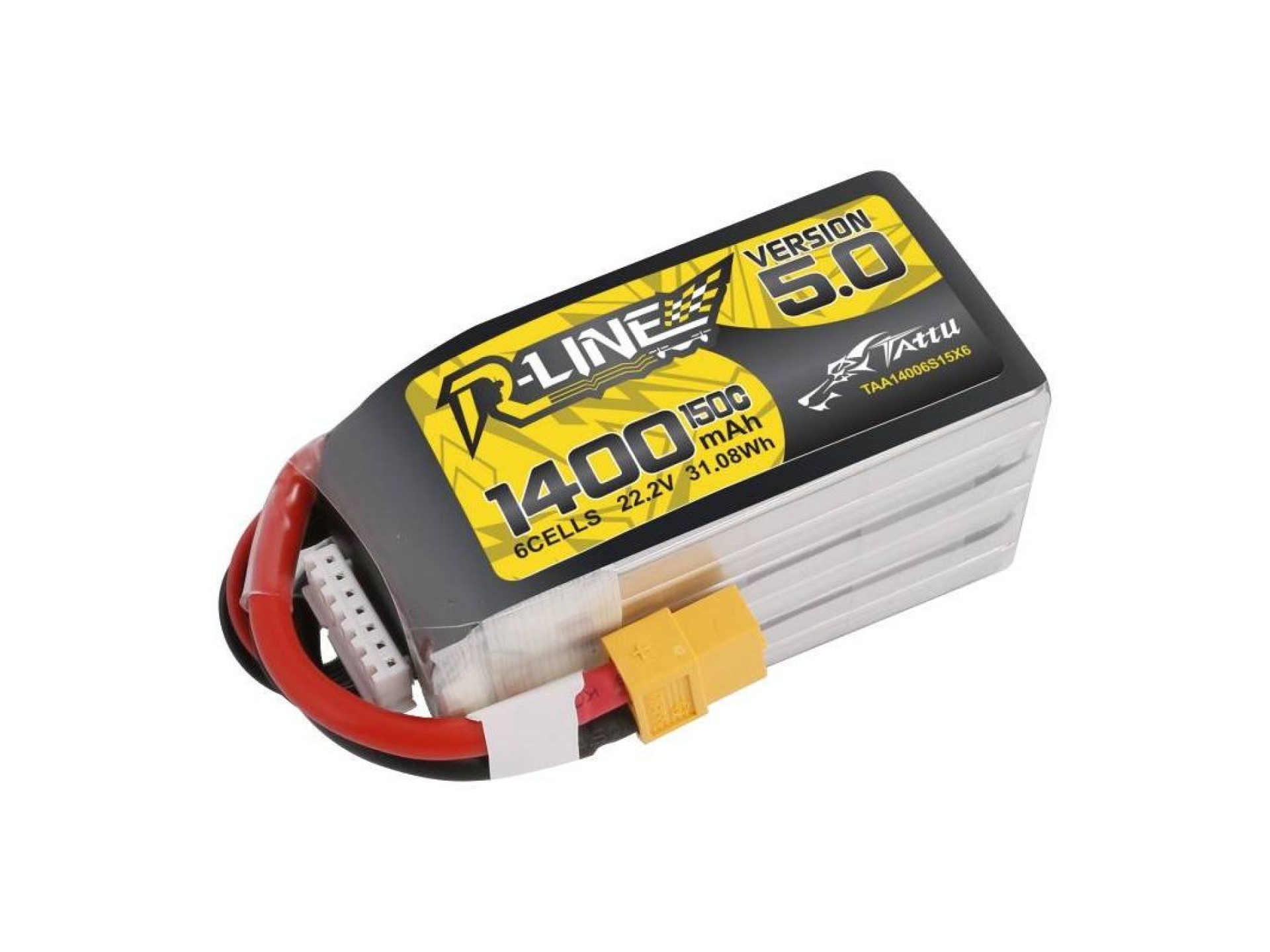 Batería Tattu R-Line 5.0 1400mAh 22.2V 150C 6S1P XT60