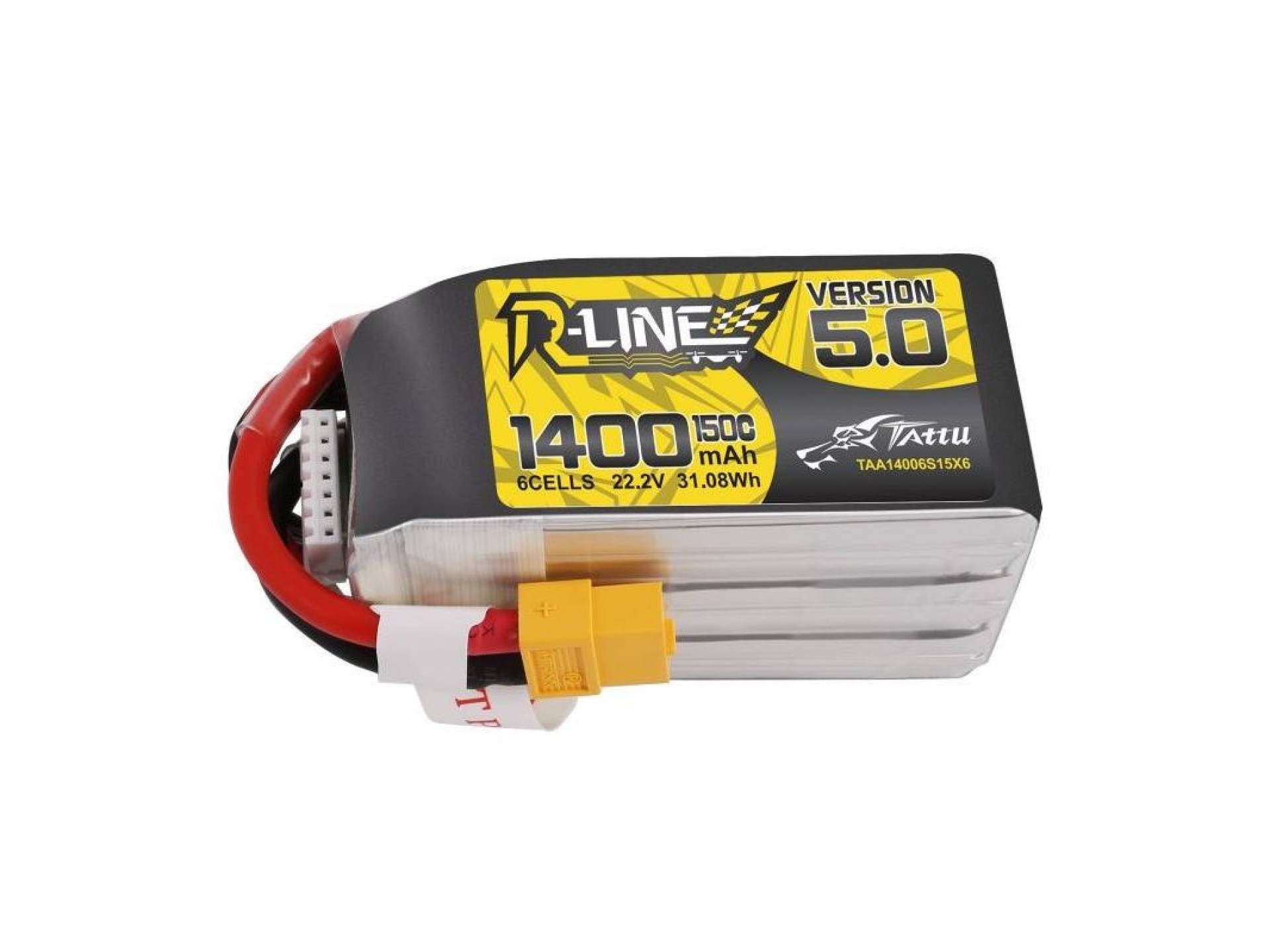 Batería Tattu R-Line 5.0 1400mAh 22.2V 150C 6S1P XT60